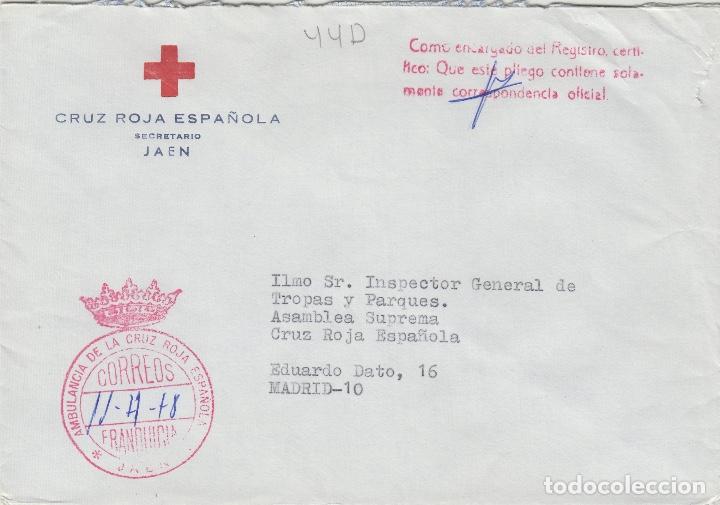 Francobolli: a&ntilde;o 1978 ,CARTA CON FRANQUICIA DE LA CRUZ ROJA DE -JA&Eacute;N , AMBULANCIA , ASAMBLEA PROVINCIAL