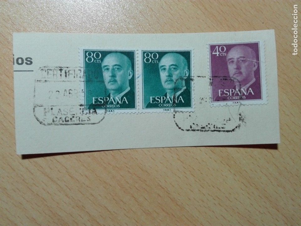 Sellos: MATASELLOS 1959 - PLASENCIA CACERES - CERTIFICADO - Foto 1