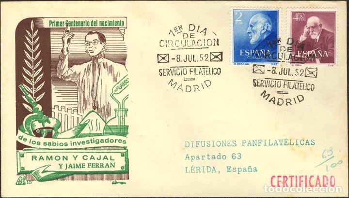 Sellos: Espa&ntilde;a. Sobre del Primer D&iacute;a. 2&ordm; Centenario. Sobre del Primer D&iacute;a. 2&ordm; Centenario REF: 10070 - Foto 1