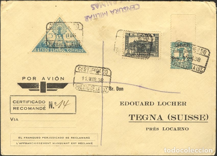 Sellos: Espa&ntilde;a. Canarias. Canarias. Sin dentar, margen superior. REF: 9957 - Foto 1