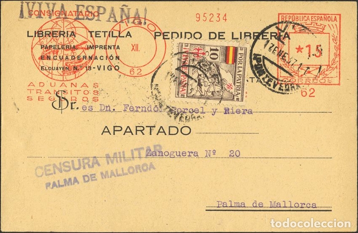 Sellos: Espa&ntilde;a. Matasello de Rodillo. Matasello de Rodillo REF: 12730 - Foto 1