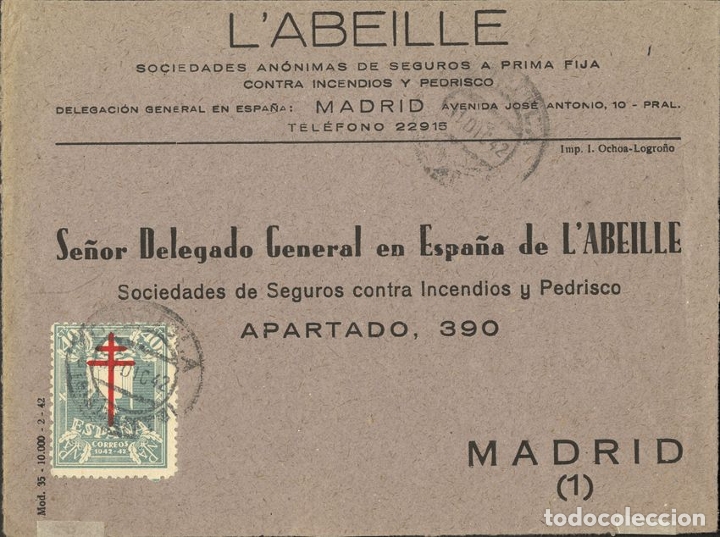 Sellos: Espa&ntilde;a. Estado Espa&ntilde;ol. Estado Espa&ntilde;ol. Protuberculosos. REF: 13617 - Foto 1