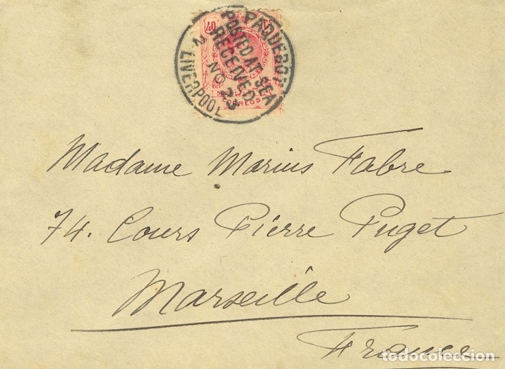 Sellos: Espa&ntilde;a. Correo Mar&iacute;timo. Correo Mar&iacute;timo. Matasello Ingl&eacute;s. REF: 14183 - Foto 1