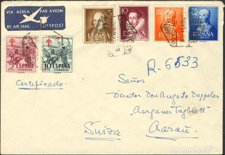 Sellos: Espa&ntilde;a. 2&ordm; Centenario anterior a 1960. Al dorso llegada. REF: 16185 - Foto 1