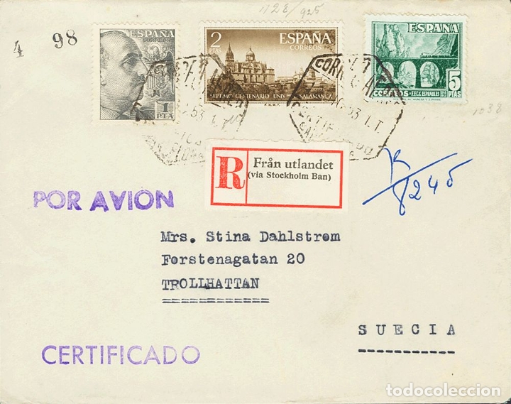 Sellos: Espa&ntilde;a. 2&ordm; Centenario Correo A&eacute;reo. MAGNIFICA. REF: 53471 - Foto 1