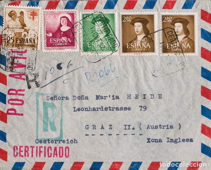 Sellos: Espa&ntilde;a. 2&ordm; Centenario anterior a 1960. Al dorso llegada. MAGNIFICA. REF: 73660 - Foto 1