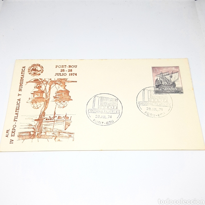 Briefmarken: (SD.01) SOBRE IV EXPO-FILATELICA Y NUMISM&Aacute;TICA. PORT BOU JUL.1974