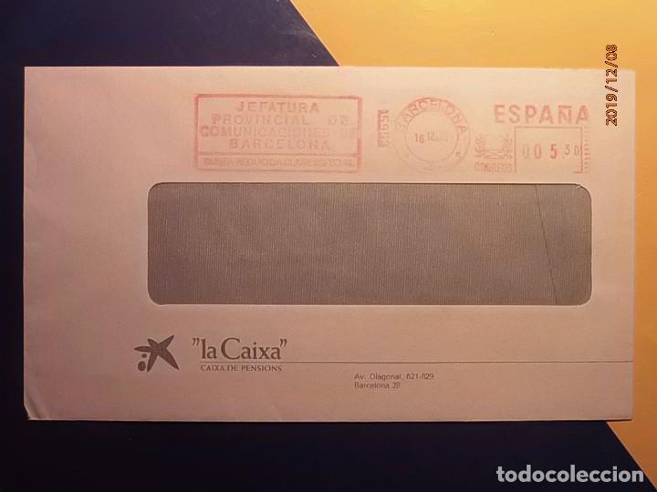 Sellos: FRANQUEO MEC&Aacute;NICO - LA CAIXA - BARCELONA. - Foto 1