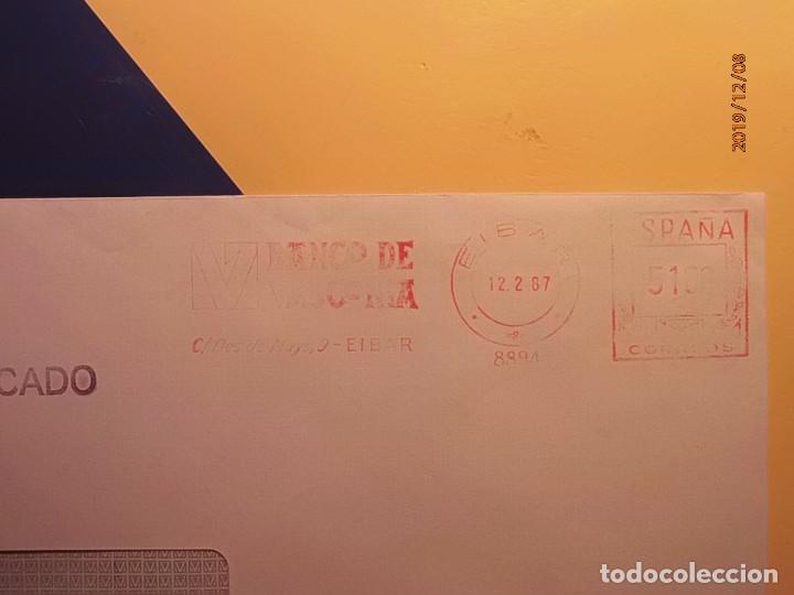 Sellos: FRANQUEO MEC&Aacute;NICO - BANCO DE VASCONIA DE EIBAR - CERTIFICADO 1987. - Foto 2