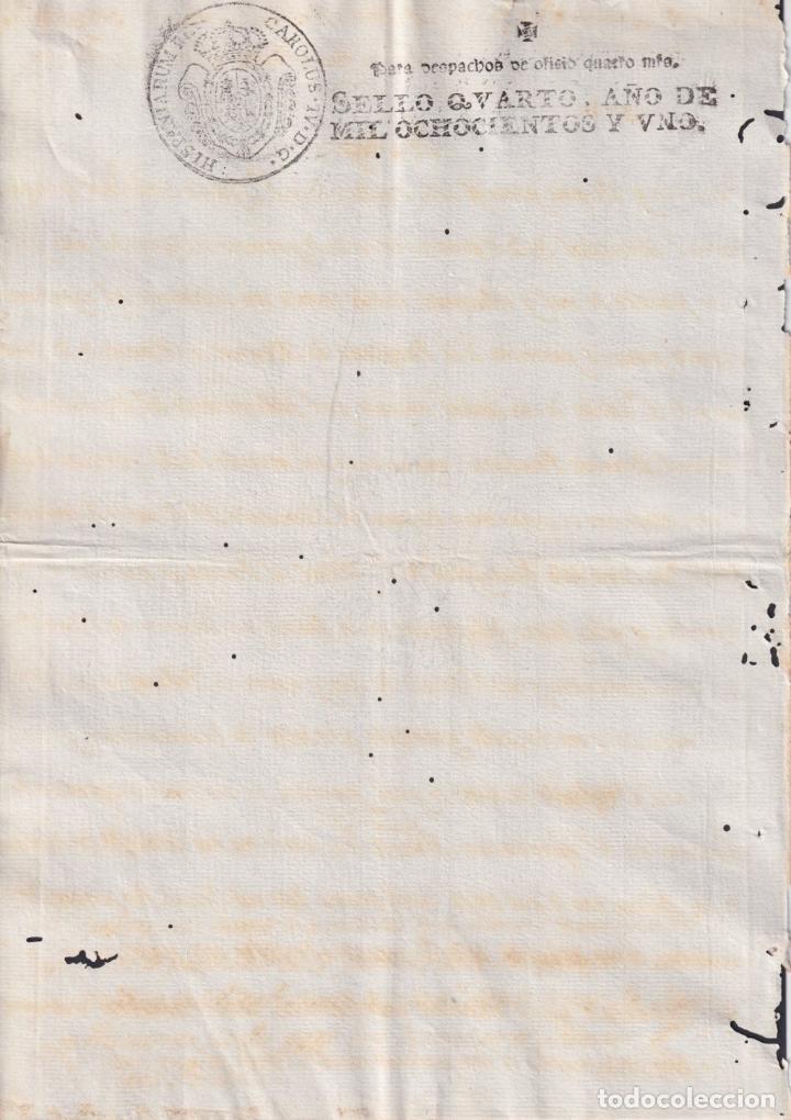 Briefmarken: 1801-PS-1 ESPA&Ntilde;A SPAIN 1801 REVENUE SEALLED PAPER SELLO CUARTO.