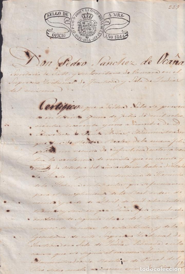 Briefmarken: 1844-PS-1 ESPA&Ntilde;A SPAIN 1844 REVENUE SEALLED PAPER. SELLO OFICIO