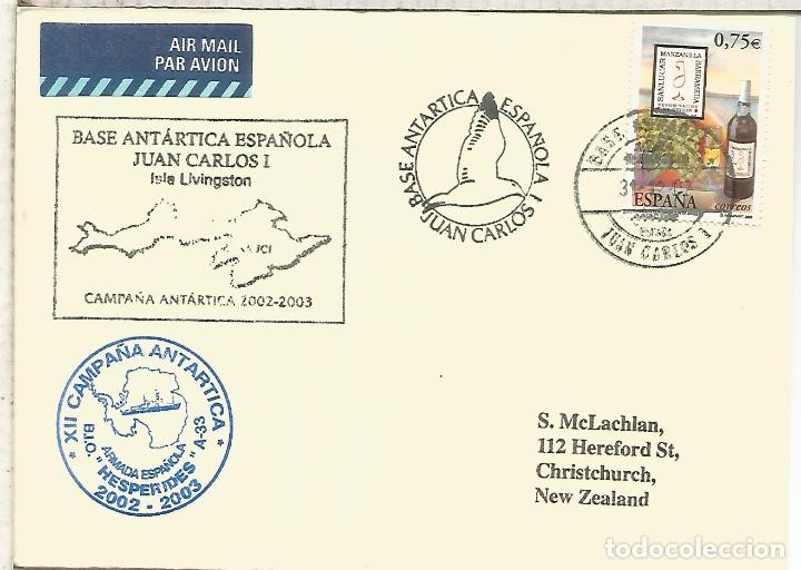 Briefmarken: CC DESDE LA BASE ANTARTICA JUAN CARLOS I MAT BASE Y MARCAS CAMPA&Ntilde;A Y BUQUE HESPERIDES