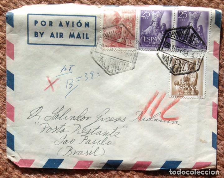 Briefmarken: NTRA. SRA. DESAMPARADOS - SOBRE VIA AEREA CIRCULADO CORREO AEREO CERTIFICADO