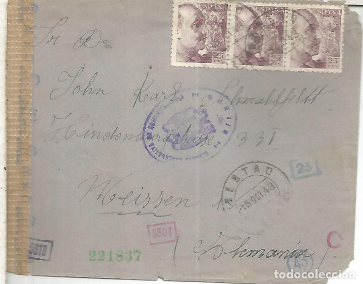 Briefmarken: SESTAO VIZCAYA FRONTAL FRONT A ALEMANIA MARCA CENSURA MILITAR MUNICH Y BILBAO