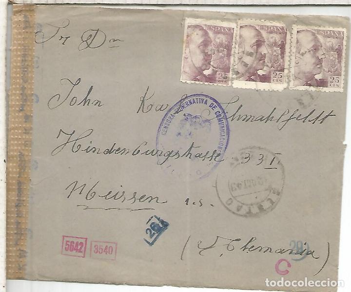 Briefmarken: SESTAO VIZCAYA FRONTAL FRONT A ALEMANIA MARCA CENSURA MILITAR MUNICH Y BILBAO