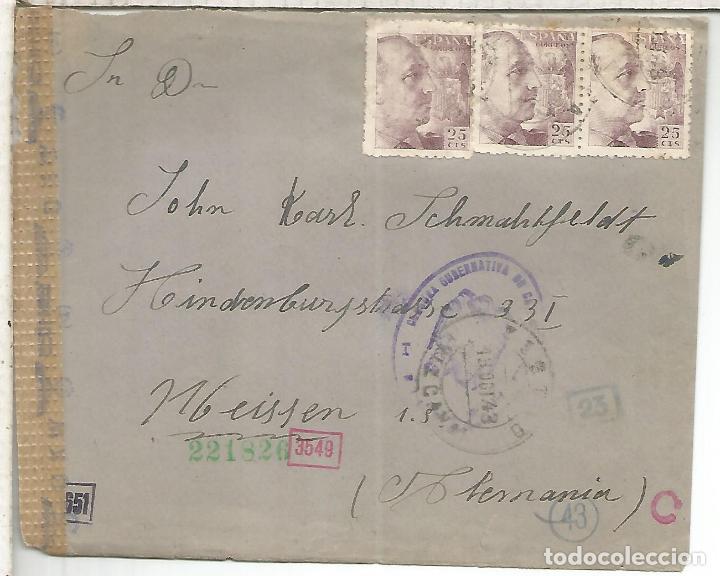 Briefmarken: SESTAO VIZCAYA FRONTAL FRONT A ALEMANIA MARCA CENSURA MILITAR MUNICH Y BILBAO