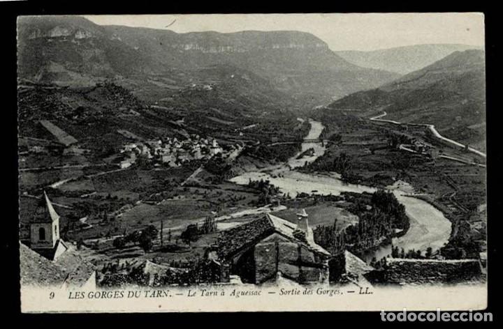 Briefmarken: S0021-3 Historia Posta CARTERIA VILADRAU Postal de LES GORGES DU TARN  - circulada con matasellos d