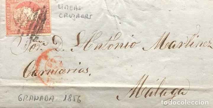 Sellos: CARTA ENTERA 1856 DE GRANADA  A MALAGA - Foto 1
