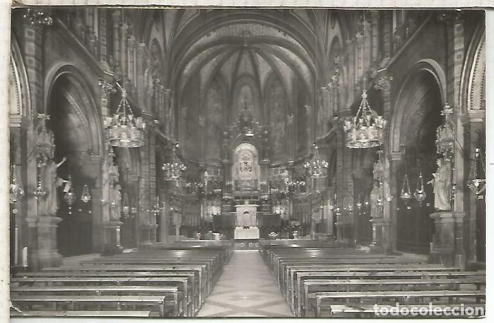 Sellos: BARCELONA  TP CON MAT MONASTERIO DE MONTSERRAT 1957 - Foto 2