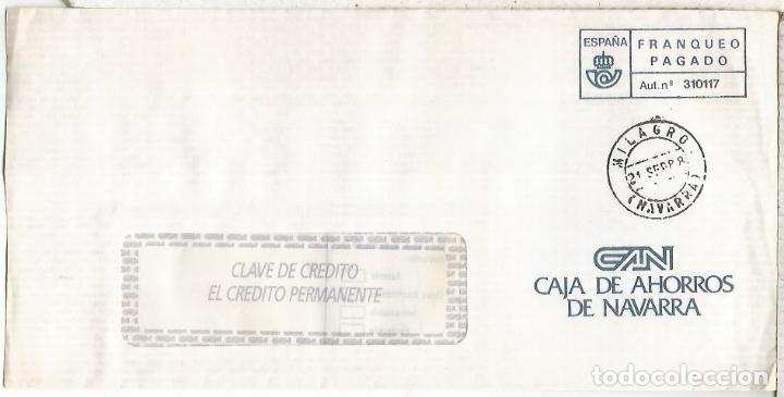 Briefmarken: CC CON FRANQUEO PAGADO CAJA NAVARRA MAT MILAGRO NAVARRA