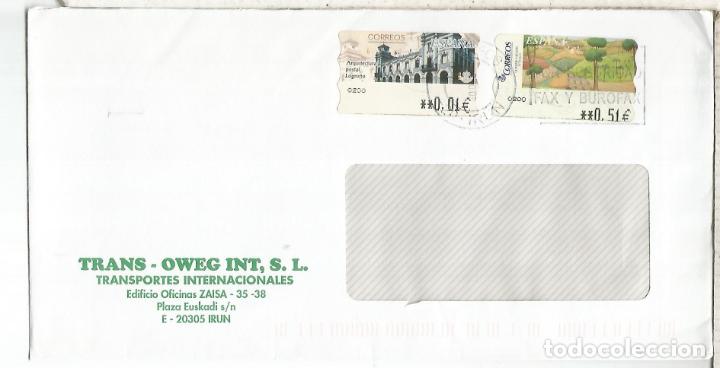 Sellos: CC CON ATM ARQUITECTURA POSTAL LOGRO&Ntilde;O MAT IRUN - Foto 1