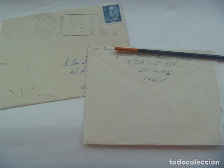 Briefmarken: LOTE DE 2 CARTAS CIRCULDAS DESDE EL CAMPAMENTO GENERAL MARTIN ALONSO , EL TALARN ( LERIDA )