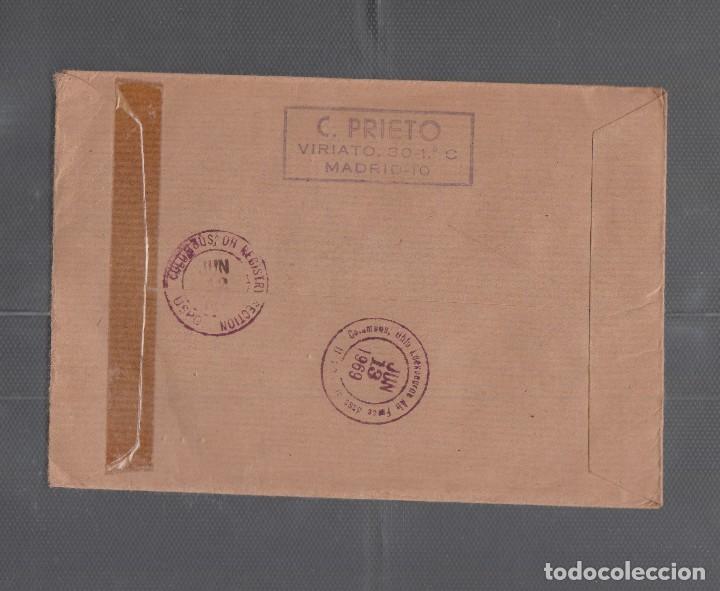 Sellos: SOBRE VIA A&Eacute;REA DE MADRID A U.S.A. - Foto 2