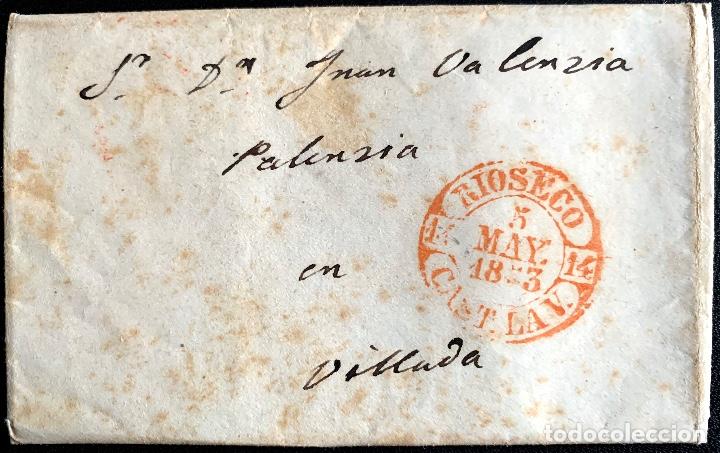 Sellos: 1853. RIOSECO-VILLADA. ENVUELTA COMPLETA. - Foto 1