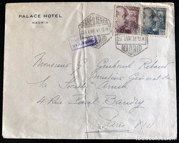 Sellos: 1952. MADRID HOTEL PALACE-PARIS. - Foto 1