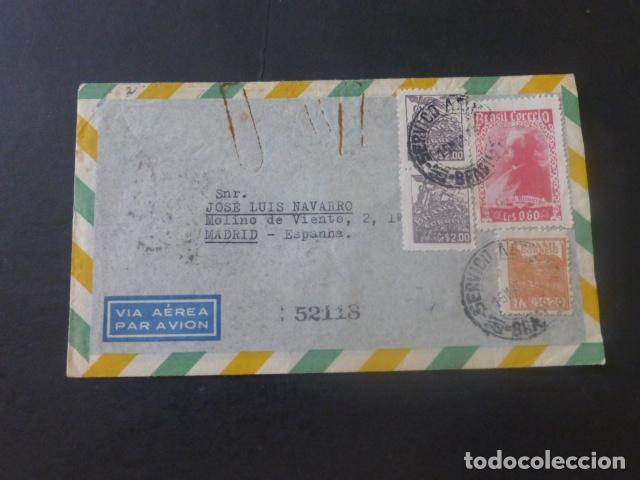 Sellos: 1953 SOBRE CIRCULADO DE BRASIL A MADRID - Foto 1