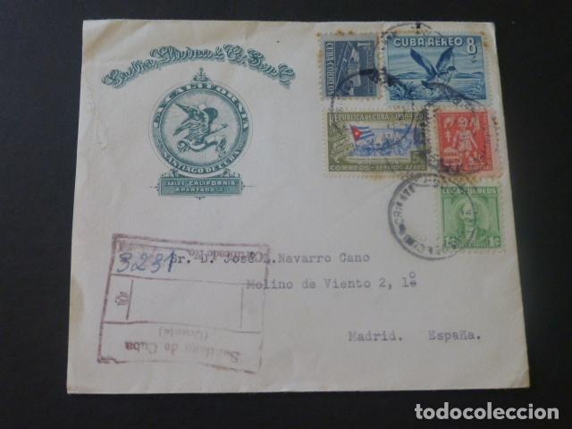 Sellos: 1957 SOBRE CIRCULADO DE CUBA A MADRID - Foto 1