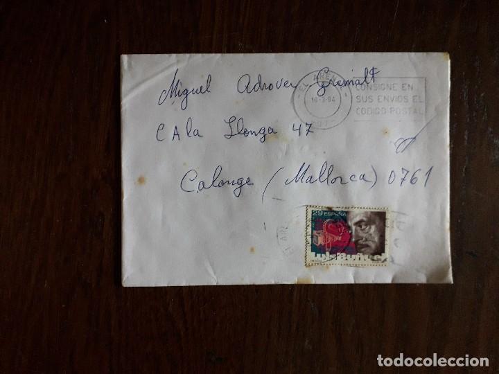 Francobolli: carta circulada, con sello, a&ntilde;os 90