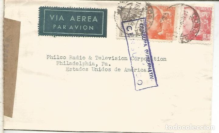 Francobolli: CORDOBA A USA 1941 CON CENSURA GUBERNATIVA Y SELLO FRANCO PERFIL 4 PTS