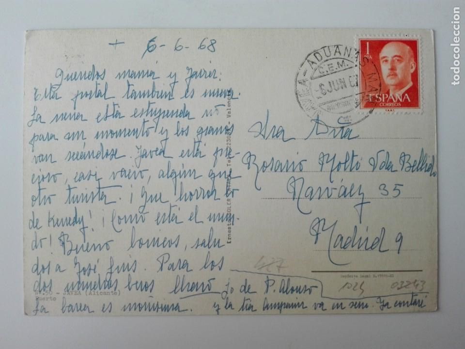 Stamps: POSTAL 1024 - JAVEA ALICANTE - FILATELIA CEM JAVEA ADUANAS MAR 1968