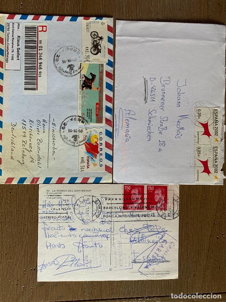 Sellos: DOS SOBRES A&Ntilde;OS 2002 Y 2003 + 1 POSTAL 1987. - Foto 1