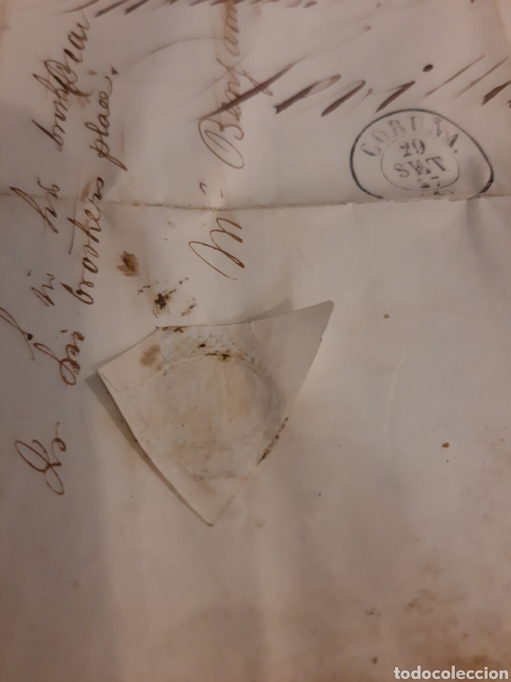Sellos: 1857 ENVIO A PICKMAN C&Iacute;A PORCELANAS SEVILLA DESDE CORU&Ntilde;A - Foto 4