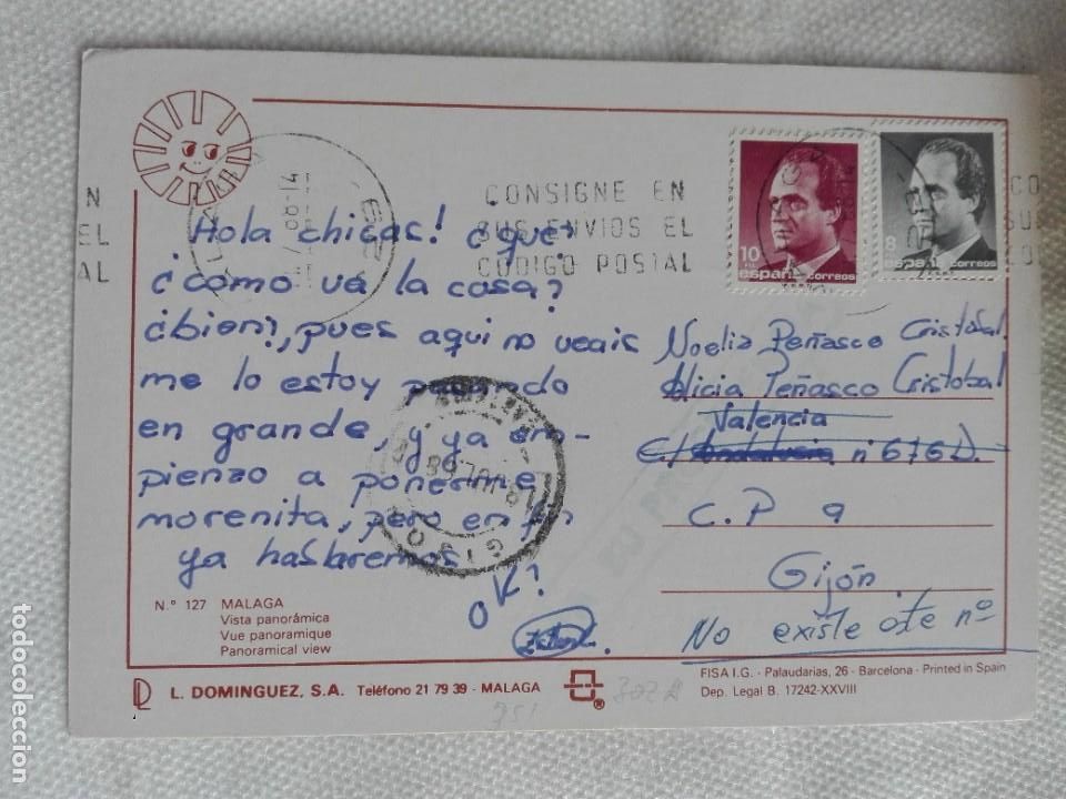 Selos: POSTAL2351 L.DOMINGUEZ 127 (REVERSO MARRON)- MALAGA - FILATELIA 1988 GIJON CARTERIA A SU PROCEDENCIA