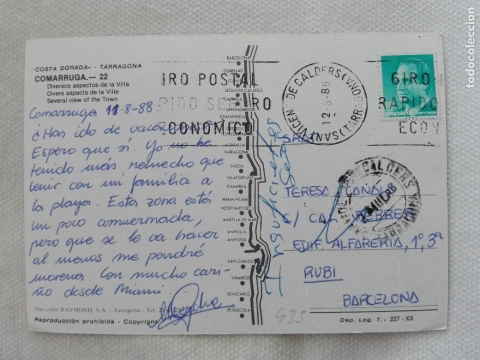 Selos: POSTAL2435 RAYMOND 22 COMARRUGA TARRAGONA - FILATELIA SAN VICENTE CALDERS 1988