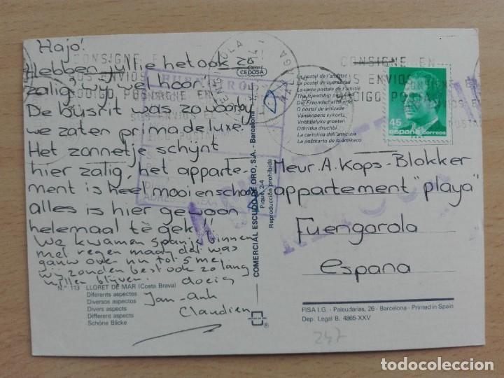 Timbres: POSTAL 3247 ESCUDO DE ORO 113 LLORET GIRONA FILATELIA FUENGIROLA MALAGA A SU PROCEDENCIA RETOUR