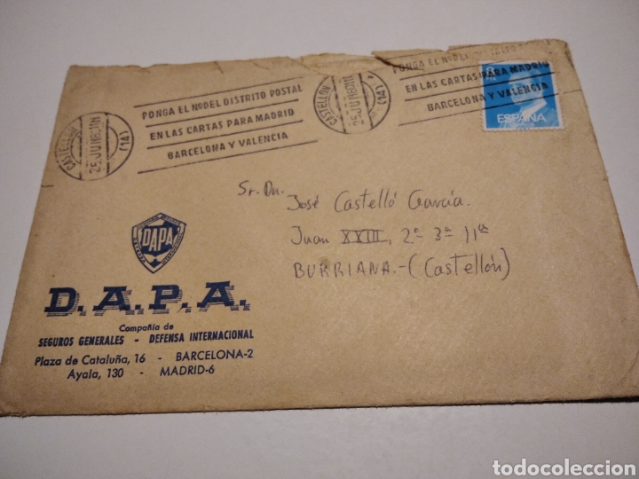 Timbres: D. A. P. A. Seguros Generales