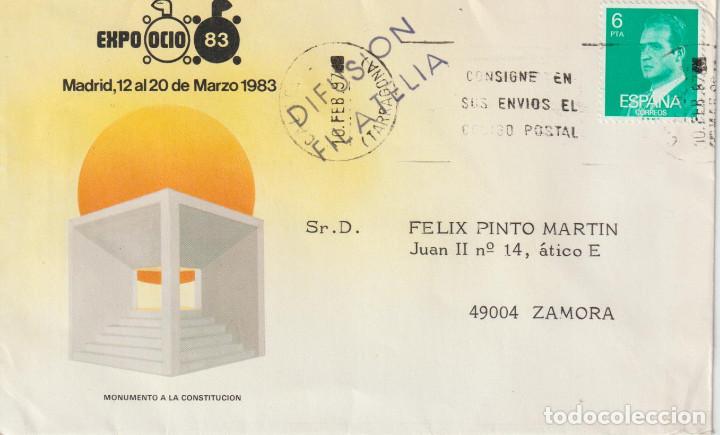 Sellos: ESPA&Ntilde;A. SOBRE EXPOOCIO 83. CIRCULADO. - Foto 1