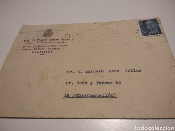Francobolli: Sobre vda de Vicente Garc&iacute;a Ari&ntilde;o
