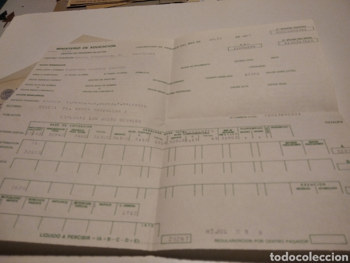 Sellos: Sobre con carta c&oacute;digos de mutualidades Esplugues de Llobregat - Foto 4