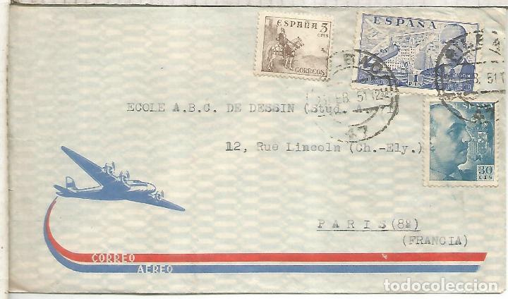 Sellos: BILBAO A PARIS CORREO AEREO 1951 - Foto 1