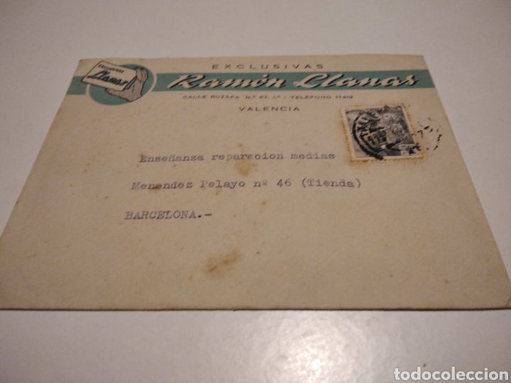 Sellos: Sobre exclusivas Ram&oacute;n Llanas, Valencia - Foto 1
