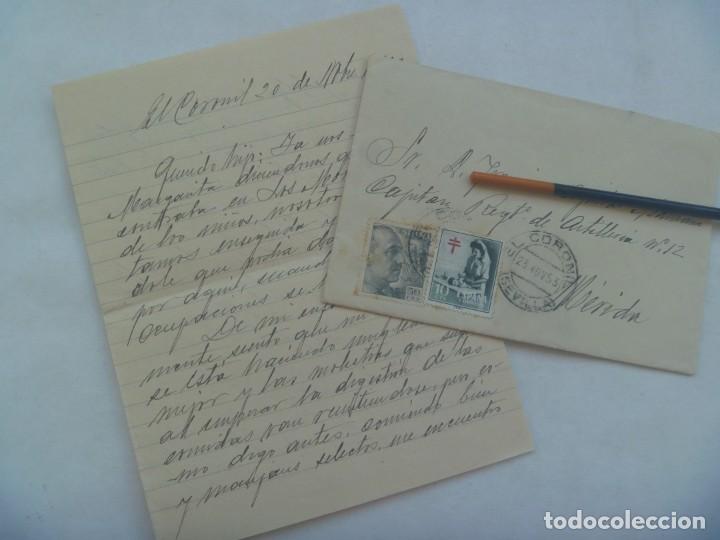 Briefmarken: CARTA CIRCULADA DESDE EL CORONIL ( SEVILLA ) A CAPITAN DE ARTILLERIA EN MERIDA ( BADAJOZ ), 193