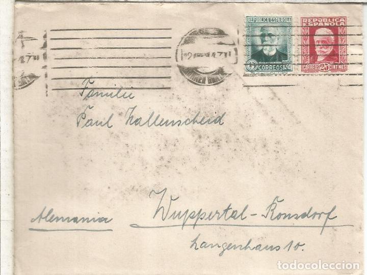 Briefmarken: SEGUNDA REPUBLICA CC MADRID A ALEMANIA WUPPERTAL