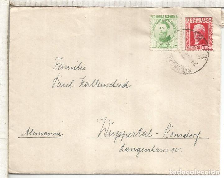 Briefmarken: SEGUNDA REPUBLICA CC MADRID A ALEMANIA WUPPERTAL