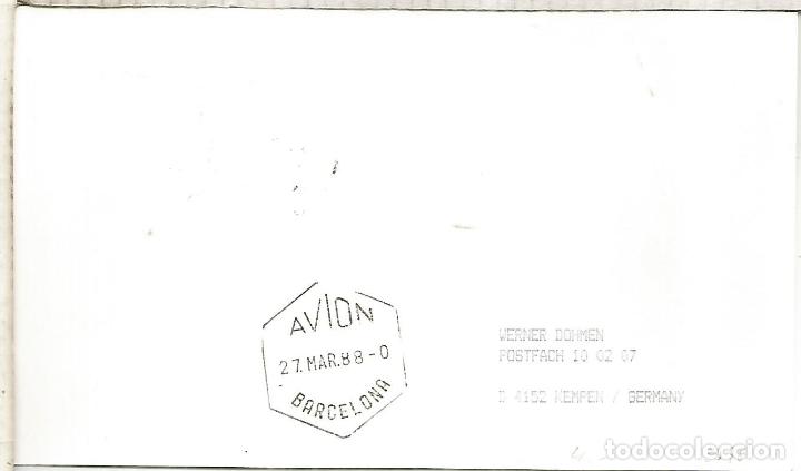 Sellos: PRIMER VUELO LUFTHANSA MUNCHEN BARCELONA 1988 MAT HEXAGONAL - Foto 2