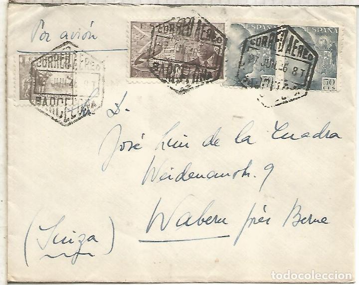 Sellos: BARCELONA A SUIZA 1946 CORREO AEREO - Foto 1